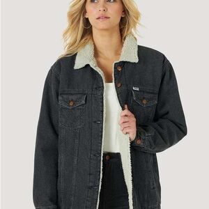 Wrangler Heritage Sherpa Jacket Black Indigo